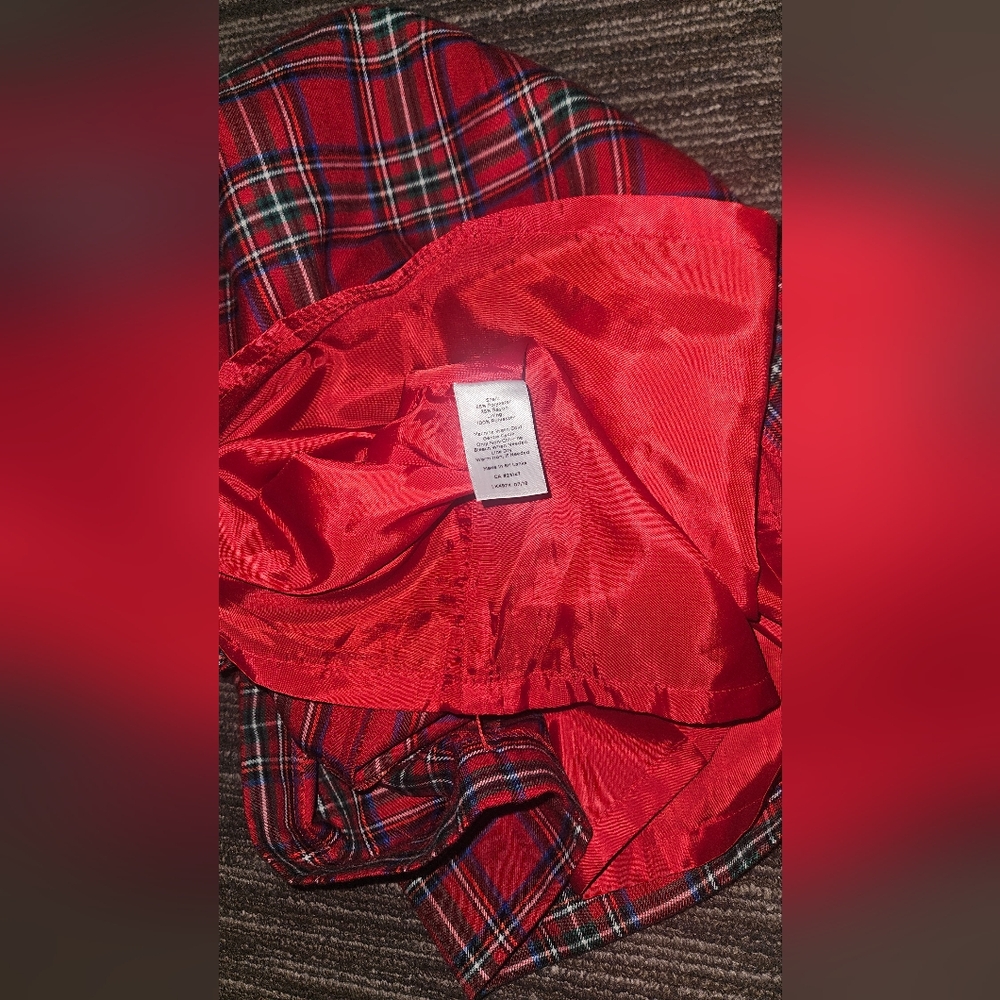 Talbots Red Plaid Skirt Size 12